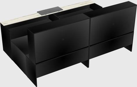 Shared one sided u-shaped reception desk