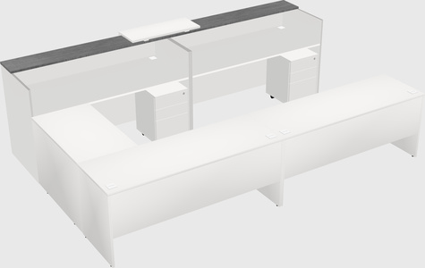 Shared one sided u-shaped reception desk