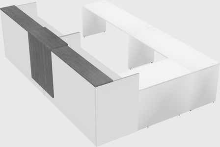 Shared one sided u-shaped reception desk