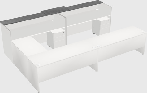 Shared one sided u-shaped reception desk