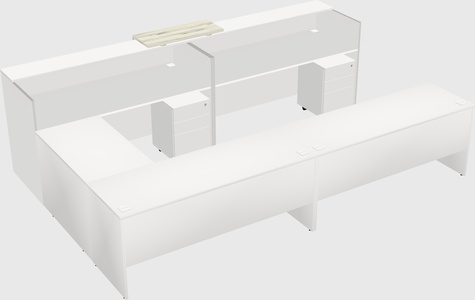 Shared one sided u-shaped reception desk