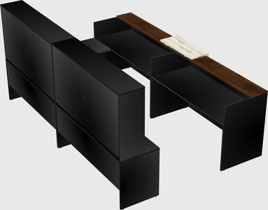 Shared one sided u-shaped reception desk