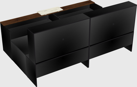 Shared one sided u-shaped reception desk