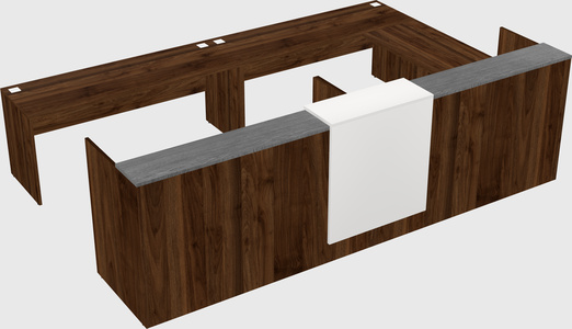Shared one sided u-shaped reception desk