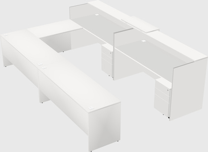 Shared one sided u-shaped reception desk