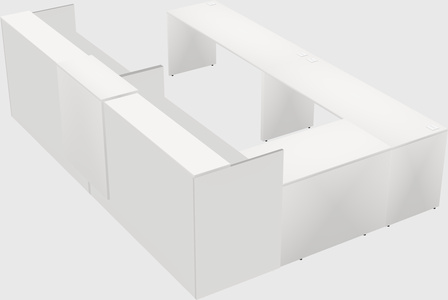 Shared one sided u-shaped reception desk