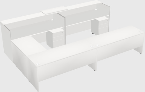 Shared one sided u-shaped reception desk