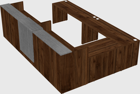 Shared one sided u-shaped reception desk