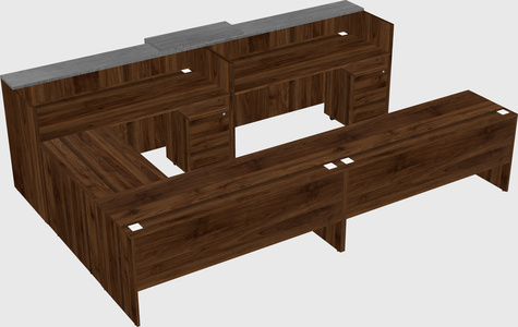 Shared one sided u-shaped reception desk