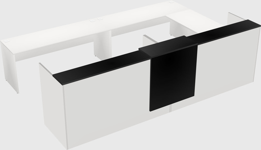 Shared one sided u-shaped reception desk