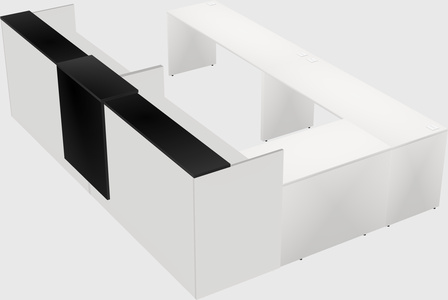 Shared one sided u-shaped reception desk