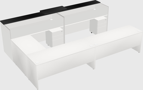 Shared one sided u-shaped reception desk