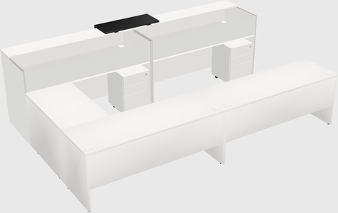 Shared one sided u-shaped reception desk