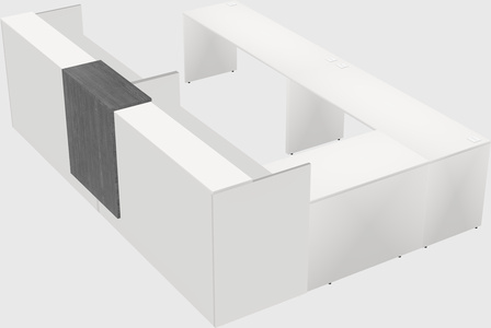 Shared one sided u-shaped reception desk