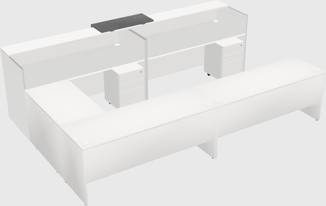 Shared one sided u-shaped reception desk