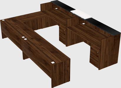Shared one sided u-shaped reception desk
