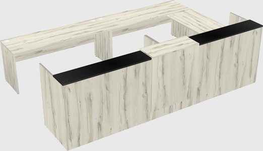 Shared one sided u-shaped reception desk