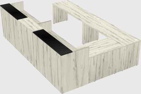Shared one sided u-shaped reception desk