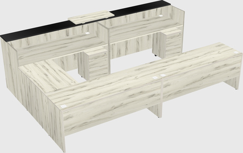 Shared one sided u-shaped reception desk
