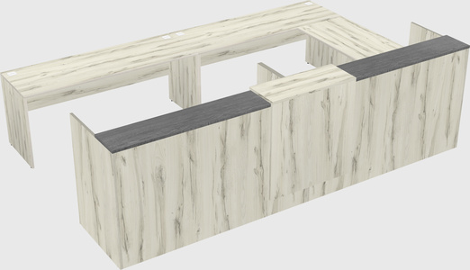 Shared one sided u-shaped reception desk