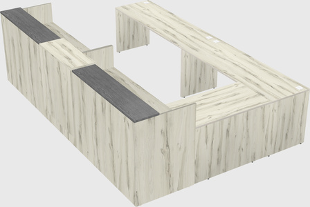 Shared one sided u-shaped reception desk