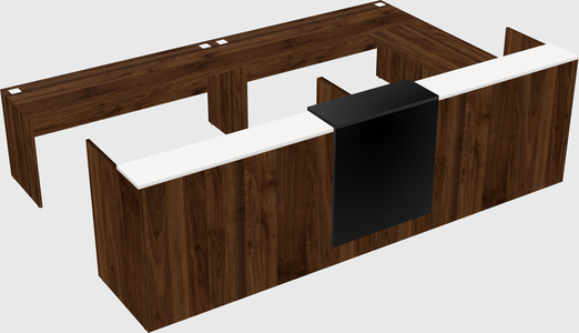 Shared one sided u-shaped reception desk