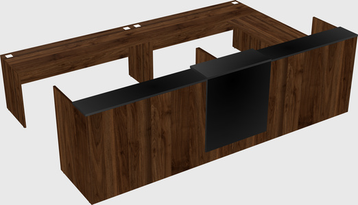 Shared one sided u-shaped reception desk
