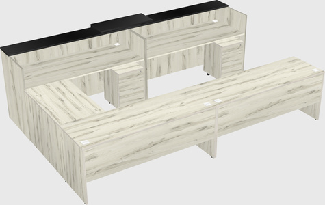 Shared one sided u-shaped reception desk