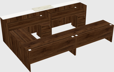 Shared one sided u-shaped reception desk