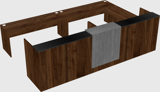 Shared one sided u-shaped reception desk