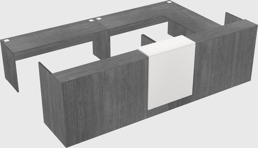 Shared one sided u-shaped reception desk