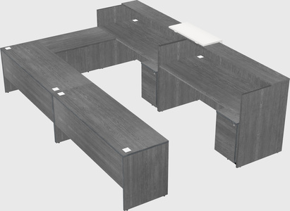 Shared one sided u-shaped reception desk