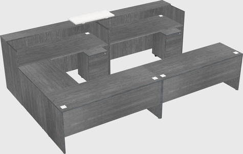 Shared one sided u-shaped reception desk