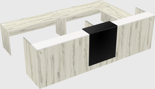 Shared one sided u-shaped reception desk
