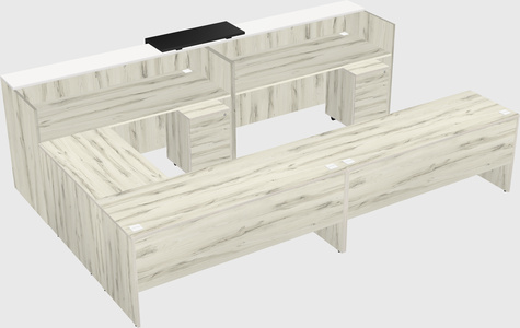 Shared one sided u-shaped reception desk