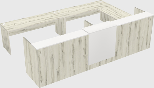Shared one sided u-shaped reception desk