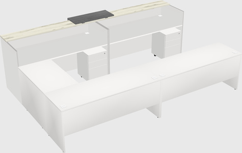 Shared one sided u-shaped reception desk