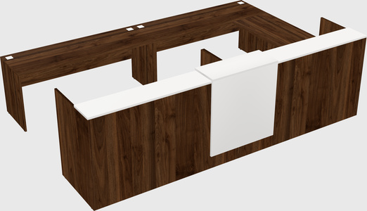 Shared one sided u-shaped reception desk