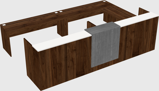 Shared one sided u-shaped reception desk