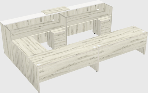 Shared one sided u-shaped reception desk