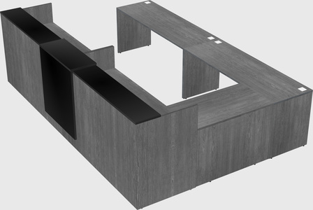 Shared one sided u-shaped reception desk