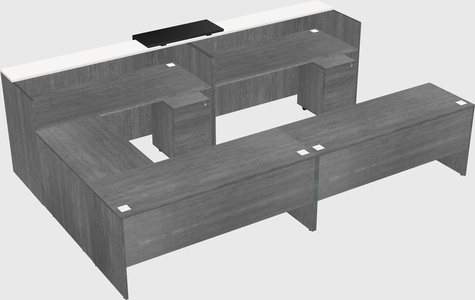 Shared one sided u-shaped reception desk