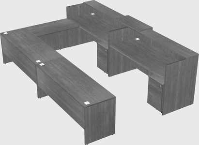 Shared one sided u-shaped reception desk
