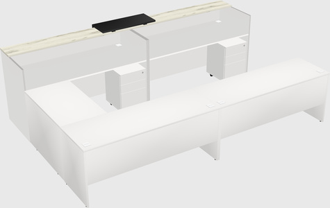 Shared one sided u-shaped reception desk