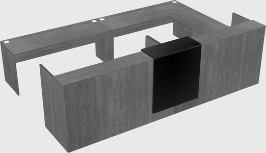 Shared one sided u-shaped reception desk
