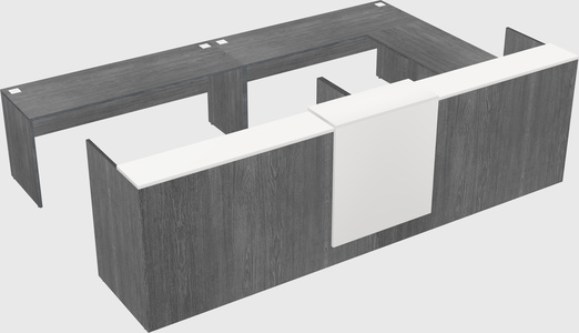 Shared one sided u-shaped reception desk