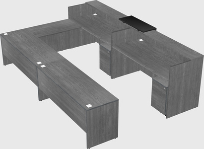 Shared one sided u-shaped reception desk