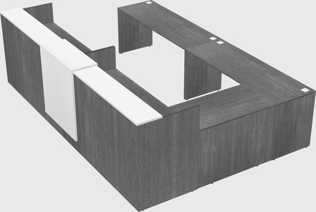 Shared one sided u-shaped reception desk