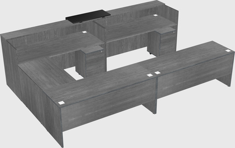 Shared one sided u-shaped reception desk