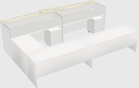Shared one sided u-shaped reception desk